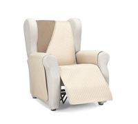 Martina Home Diamond Funda Cubre Sofá,Protector para Sofás Acolchado Reversible, Beige/Cuero, 1 Plaza/Relax