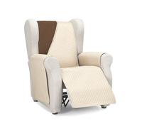 Martina Home Diamond Funda Cubre Sofá,Protector para Sofás Acolchado Reversible,Beige/Marrón, 1 Plaza/Relax