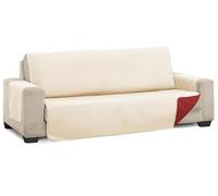Martina Home Diamond Funda Cubre Sofá,Protector para Sofás Acolchado Reversible,Beige-Rojo, 3 Plazas