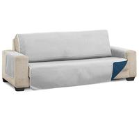 Martina Home Diamond Funda Cubre Sofá,Protector para Sofás Acolchado Reversible,Gris/Azul, 4 Plazas