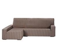 Martina Home Funda Elástica para Sofá Chaise Longue, Modelo MEJICO, Brazo Izquierdo, Color MARRÓN, Tamaño Desde 240 a 280 cm