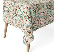 Martina Home Mantel Resinado Olena Rojo 240x140 cm Duradero y Resistente al Agua