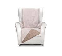Martina Home Milano Funda Cubre Sofá, Protector para Sofás Acolchado Reversible 1 Plaza/Relax Lino/Cuero