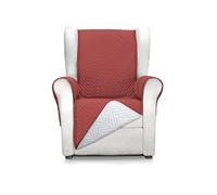 Martina Home Milano Funda Cubre Sofá, Protector para Sofás Acolchado Reversible 1 Plaza/Relax Rojo/Gris