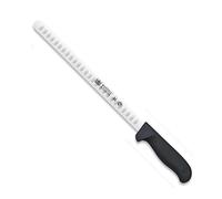 Martínez y Gascón Cuchillo jamonero o salmonero alveolado de 30cm con mango pp fibra negro. Serie atenas