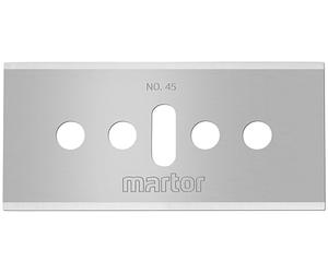 MARTOR 10 x Hoja industrial, hojas de recambio Cúter, Cuchillo de seguridad, 18,4 mm, afilado, utilizable 4 veces, nº 45