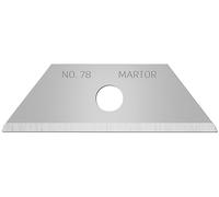 MARTOR 10 x Hoja trapezoidal, hojas de recambio Cúter, Cuchillo de seguridad, 8,9 mm, afilado, en dispensador, utilizable en 2 pliegues, nº 78
