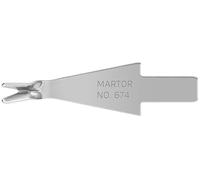 MARTOR 10 x hojas de recambio, 8,8 mm, afiladas, en dispensador, nº 674