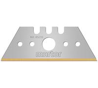 MARTOR 10x Hoja Cúter Trapecio TiN 19 mm, 2 Usos, Inox, Acero