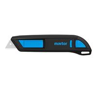 MARTOR Cuchillos de seguridad con retracción de hoja & Hoja redondeada, SECUNORM 300, Cuchillo de seguridad profesional, ligero, plástico, Para diestros y zurdos, 17 mm de profundidad de corte