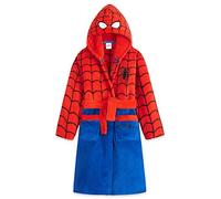 Marvel Albornoz Niños, Spiderman Albornoz Niño, Bata Niño Casa de Forro Polar con Capucha, Merchandising Oficial Regalos para Niños Edad 2-9 Años (Rojo, 7-8 Años)
