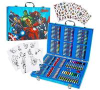 Marvel Avangers Spiderman Set Estuche de Colores para Niños - Rotuladores, Lápices de Colores, Crayones - Más de 130 Piezas (Multicolor Avengers)