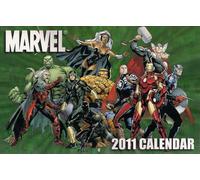 MARVEL Calendario 2011: muchas convenciones de cómics prelistadas con imágenes de página completa del Capitán América, Thor, Iron Man, Spiderman, X-men, Wolverine y muchos otros de la familia Marvel