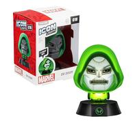 Marvel Dr Doom Icon Light - Producto oficialmente licenciado de Marvel | Luz de personaje de 11cm • Suave resplandor ambiental • Portátil con pilas • Decoración de escritorio • Regalo Marvel