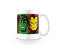 Marvel MG23443 8 x 11,5 x 9,5 cm Retro Caras Taza de cerámica, Multi-Color