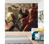 Marvel Photo Wallpaper Gigante Superhéroes Hulk Iron Man Spider-Man Black Widow