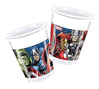 Marvel PROCOS 86665 - Vasos Plástico Avengers Power, 200 ml, 8 unidades, multicolor.
