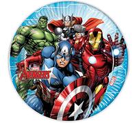 Marvel Procos 93432 Mighty Avengers - Platos desechables de papel (8 unidades, 23 cm), diseño de Los Vengadores