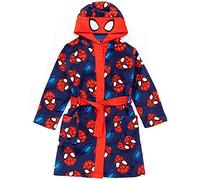 Marvel Spider-Man vestido para niños | Superhéroe Azul Máscara Roja Pijama Albornoz | Comics Robe Ropa Regalo 9-10 Años
