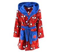 Marvel Spiderman Bata para Niños, Batin de Estar por Casa Infantil, Diseño Bata Polar Suave, Talla 3 Años | Rojo