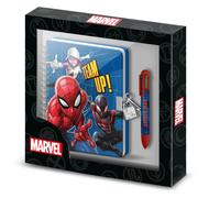 Karactermania - Diario A5 Marvel Spiderman Best Team-Pack - Bolígrafo de 6 colores - Azul