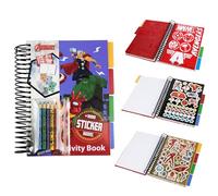 Marvel Spiderman Pegatinas, Album Scrapbooking para Niños, Kit Papeleria Niño +1000 Manualidades, Set Materiales Regalos (Multicolor Avengers)
