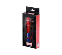 Marvel Spiderman Peter-Pack de 2 Bolígrafos 10 Colores, Negro, 9,5 x 23 cm