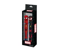 Marvel Spiderman Peter Pack de 2 Bolígrafos 10 Colores, Rojo Red