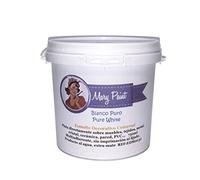 Mary Paint Pintura para Muebles Efecto Chalk Paint,multisuperficie, mate, Blanco Puro - 750ml resistente al desgaste muebles, piel, nautica,cocinas, marmol (Blanco Puro, 750 ml)