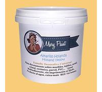 Mary Paint Pintura para Muebles Efecto Chalk Paint,multisuperficie, mate, Blanco Puro - 750ml resistente al desgaste muebles, piel, nautica,cocinas, marmol (Amarillo Holanda, 750 ml)