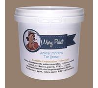 Mary Paint Pintura para Muebles Efecto Chalk Paint,multisuperficie, mate, Blanco Puro - 750ml resistente al desgaste muebles, piel, nautica,cocinas, marmol (Azúcar Morena, 750 ml)