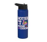Más caliente que un Hoochie Coochie Funny Viral Summer Frog Stainless Steel Insulated Water Bottle