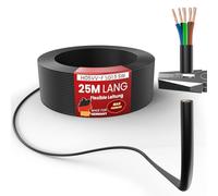 MAS Premium De 5 a 100 m de manguera de plástico H05VV-F 2, 3, 4 o 5 x 0,75; x1; x1,5 o x2,5 cable flexible (H05VV-F 5G1,5 SW, 25 m)