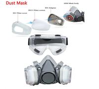 Máscara antipolvo 6200 de media cara con filtros de partículas 503 5N11, juego de gafas para trabajo Industrial, pintura en aerosol, molienda de decoración 25-in-1 Glasses set