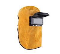 Mascara de Soldadura, Casco de soldadura transpirable con lente Cuero Casco Capucha de Trabajo Durable Buena Calidad Resistente al Calor Máscara de Protección Transpirable