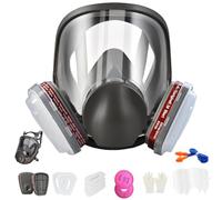 Mascarilla de gas reutilizable de cara completa 6800 con filtros 6001 y 2091, conector de bayoneta, sello facial de silicona, máscaras antipolvo para pintura, lijado, carpintería, soldadura