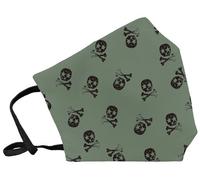 Mascarilla de proteccion reutilizable fuli grande talla l skull kaki