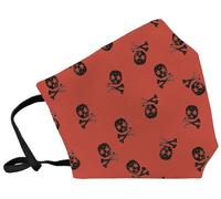 Mascarilla de proteccion reutilizable fuli grande talla l skull rojo