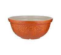 Mason Cash Cuenco para mezclar calabaza, tamaño 12, capacidad de 4 litros, cuenco de barro naranja otoñal con diseño de calabaza en relieve, perfecto para Halloween, Navidad, Acción de Gracias