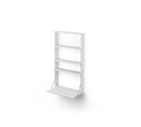 Massproductions Estantería de pared con escritorio Gridlock - M1-A4-0-D White stained Ash