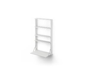 Massproductions Estantería de pared con escritorio Gridlock - M1-A4-0-D White stained Ash