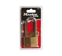 Master Lock 150EURDLJ Candado de Ancho con Cuerpo de Latón Macizo con arco Largo, Dorado, 10.7 x 5 x 1.4 cm
