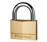 Master Lock 170EURD Candado de Ancho con Cuerpo de Latón Macizo, Dorado, 9.8 x 7 x 1.9 cm