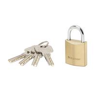 Master Lock 2930EURD Candado de llave con Cuerpo de Latón Macizo Muy Grueso, Dorado, 5,4 x 3 x 1.4 cm