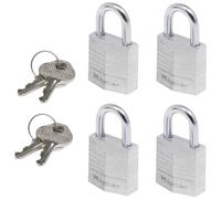 Master Lock - Candados - 4 unidades - 20 mm, o3 mm - Aluminio