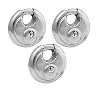 Master Lock 40TRI - Candado de disco de acero inoxidable con cuerpo de 2-3/4 pulgadas de ancho (paquete de 3)