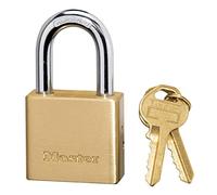 Master Lock 575EURD Candado de latón macizo con llaves ideal para proteger protones, cobertizos de jardin, dorado, 70 x 38 x 20 mm