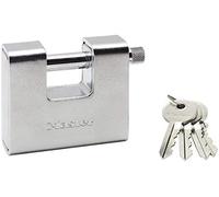 Master lock 680eurd candado rectangular de zinc a llaves, gris, 8 x 9,
