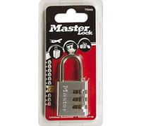 Master Lock 7630EURD Candado con combinación personalizable y cuerpo de aluminio, Gris, 3 x 6.5 x 1.3 cm