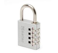 Master Lock 7640EURD Candado con combinación personalizable y cuerpo de aluminio, Gris, 4 x 7.8 x 1.5 cm